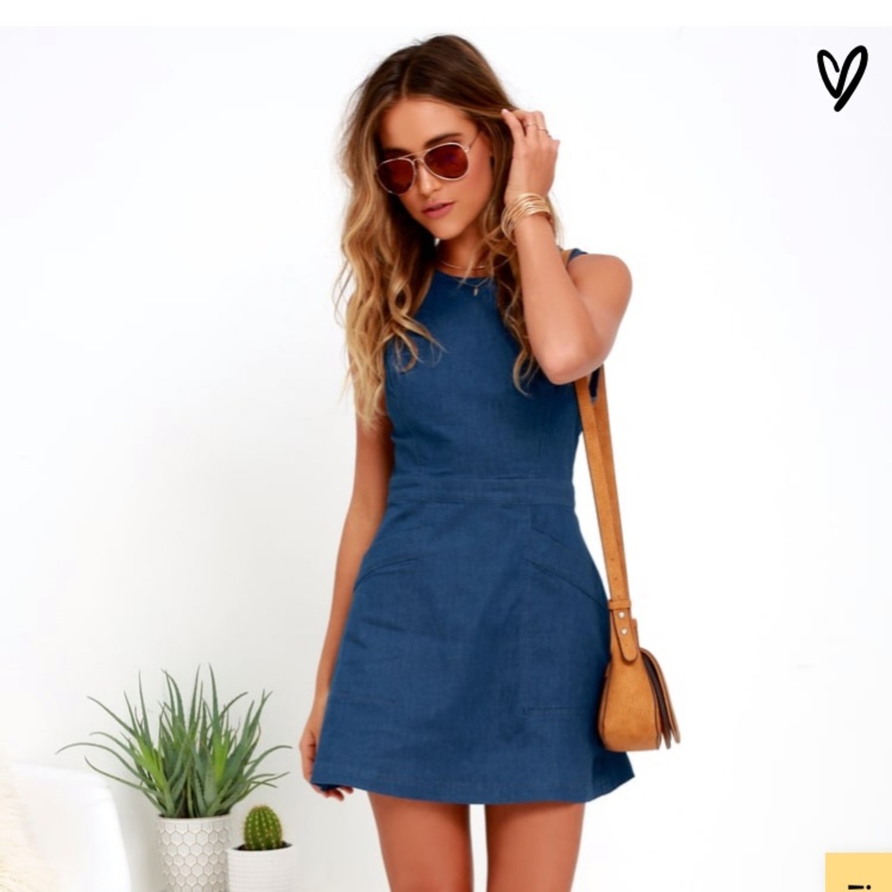 That’s jean-ius blue chambray dress